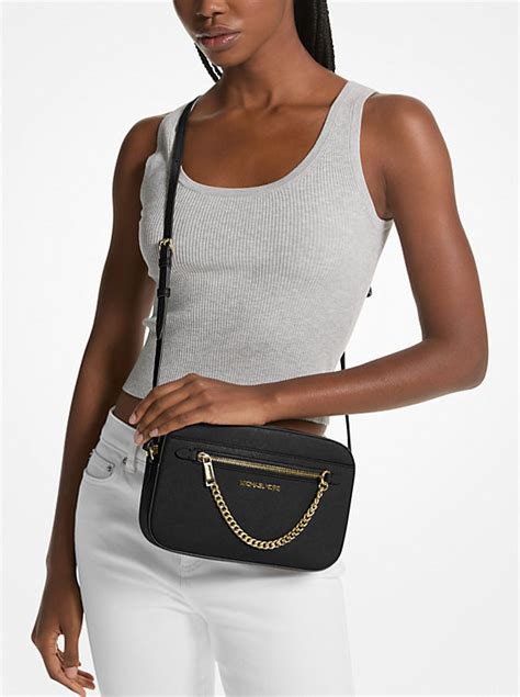 michael kors black paton jet set bag|michael kors jet set saffiano.